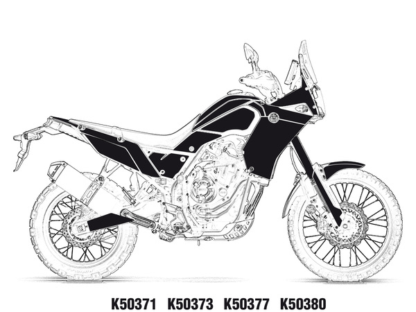 Decal Kit Black, Blue, 4, nordicamoto.ro