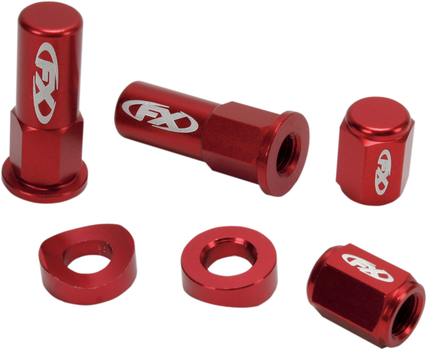 Valve Cap/rim Lock Kits Anodized, Red, 1, nordicamoto.ro