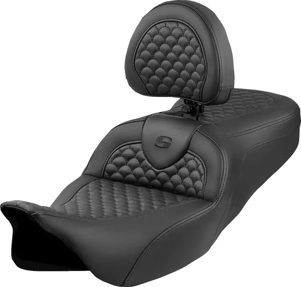 Dragon Scale Stitch Roadsofa Seat Black, 1, nordicamoto.ro