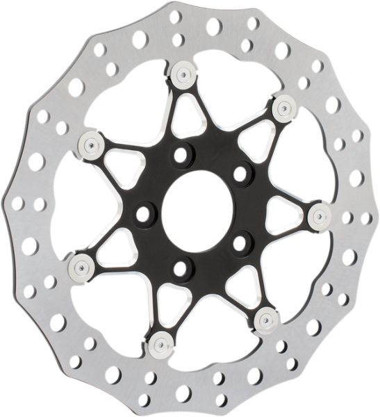Two-piece Floating Brake Rotor Black, Silver, 1, nordicamoto.ro