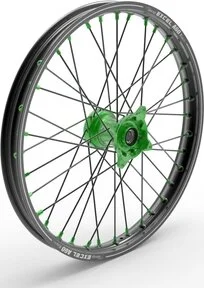 Elite Mx-en Wheel, Black Spokes Black, Green, 1, nordicamoto.ro