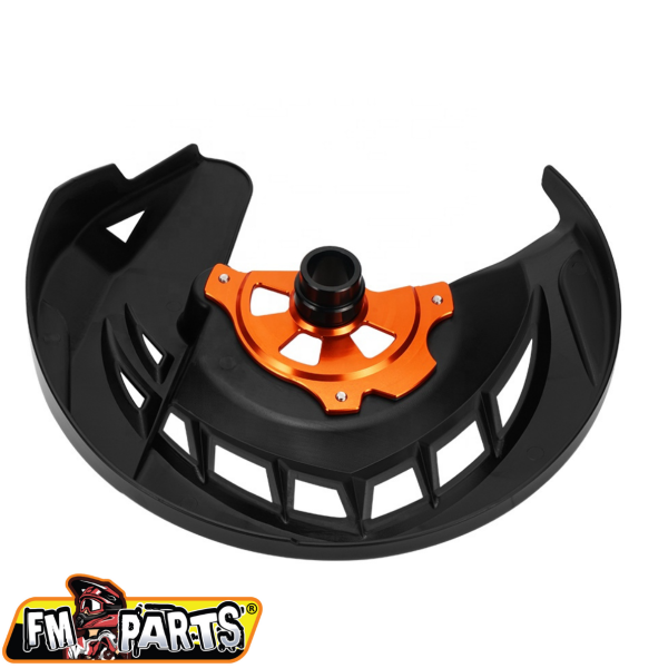 Fm-Parts első féktárcsa-védő a 2017–2022-es KTM modellekhez, fekete/narancssárga, 3, nordicamoto.ro