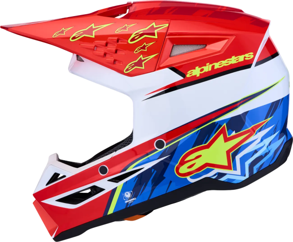 Alpinestars SM3 Falcon sisak, piros/fehér/kék, M-es méret, 5, nordicamoto.ro