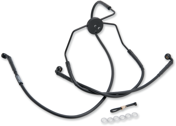 Cycleflex Extended Length Front Brake Line Kit Black Oversize [+203 mm (8'')], 1, nordicamoto.ro