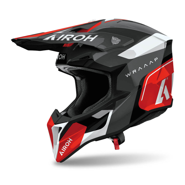 Airoh Wraaap Conquer sisak, Rosso Lucido S, 1, nordicamoto.ro