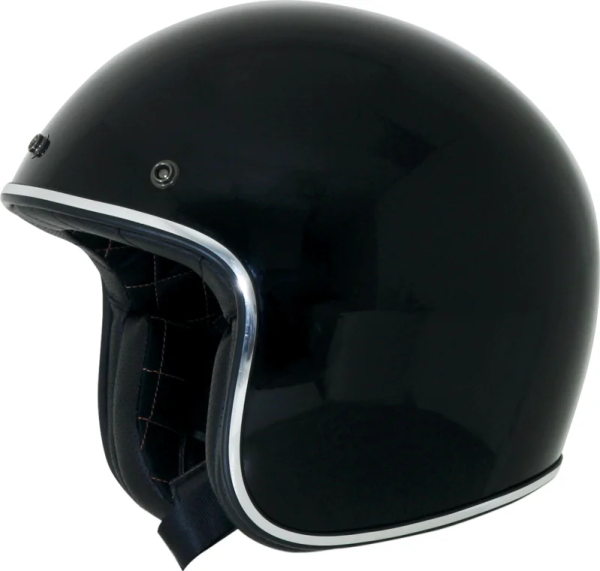 Fx-76 Vintage Helmet Gloss Black/chrome Trim 2x-large Black 2XL, 1, nordicamoto.ro