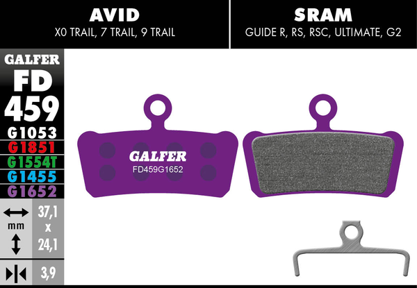 G1652 E-bike Brake Pads, 2, nordicamoto.ro