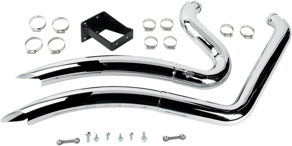 Big Radius 2:2 Exhaust System Chrome, 1, nordicamoto.ro