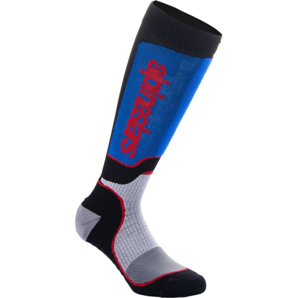 Alpinestars MX Plus gyermekzokni, fekete/fehér/kék, M/L méret, 2, nordicamoto.ro