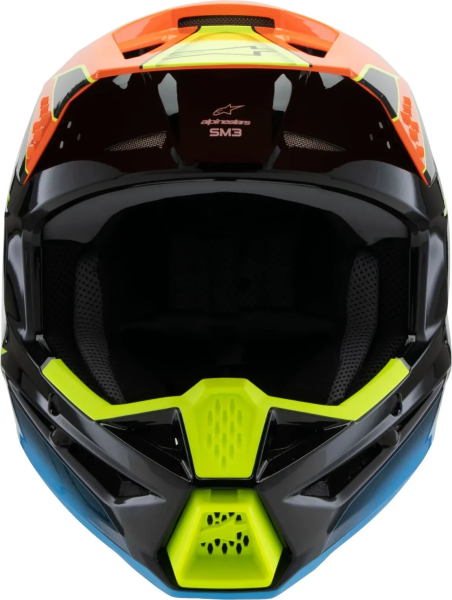 Alpinestars S-M3 Fray gyermek sisak, fekete/kék/narancssárga/sárga, S méret, 4, nordicamoto.ro