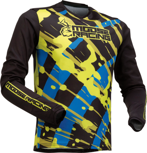 Tricou Copii Moose Racing Agroid Blue/Hi-Vis XL, 1, nordicamoto.ro
