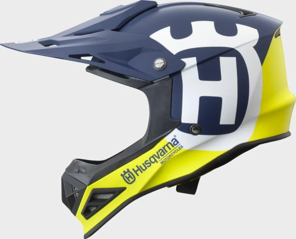 Husqvarna Railed kék/sárga gyermek sisak, L/52-es méret, 5, nordicamoto.ro