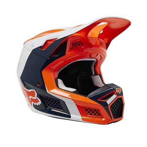 Fox MX V3 RS EFEKT ECE sisak, narancssárga fluoreszkáló, S-es méret, 1, nordicamoto.ro