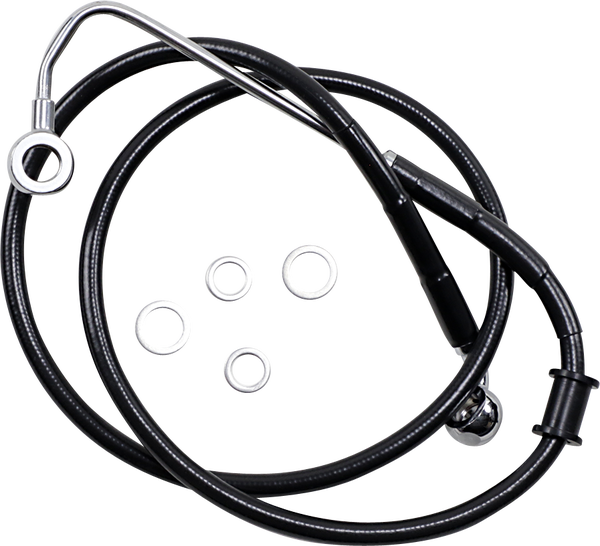Extended Length Stainless Steel Brake Line Black, Vinyl Coated Oversize [+254 mm (10'')], 1, nordicamoto.ro