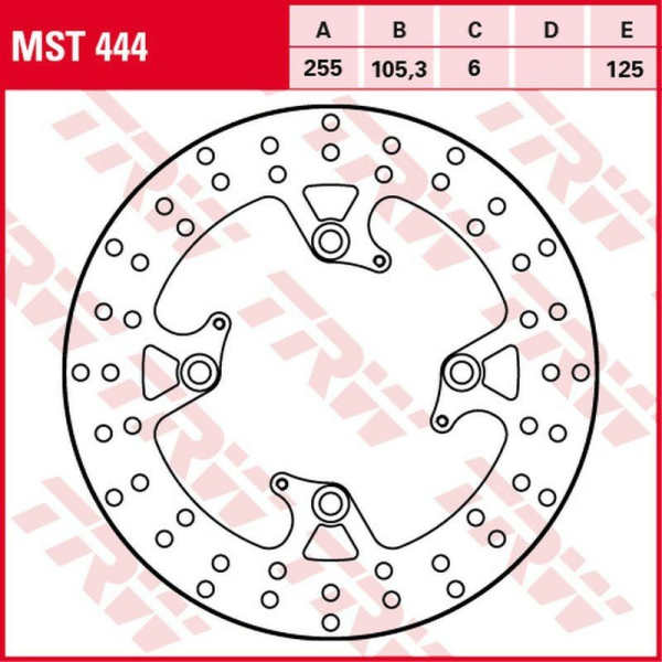 Disc frana spate TRW TRIUMPH TIGER 800 '11 -/SPEED TRIPLE 1050 '11 -'15/SPREENT 1050 '07 -'13/TIGER SPORT 1050 '13 -/BONNEVILLE 1200 BOBBER / SPEEDMASTER / T120 '16 -/SCRAMBLER 1200 '19 -, 1, nordicamoto.ro