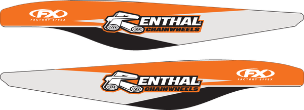 Swingarm Graphics Orange, White, 1, nordicamoto.ro