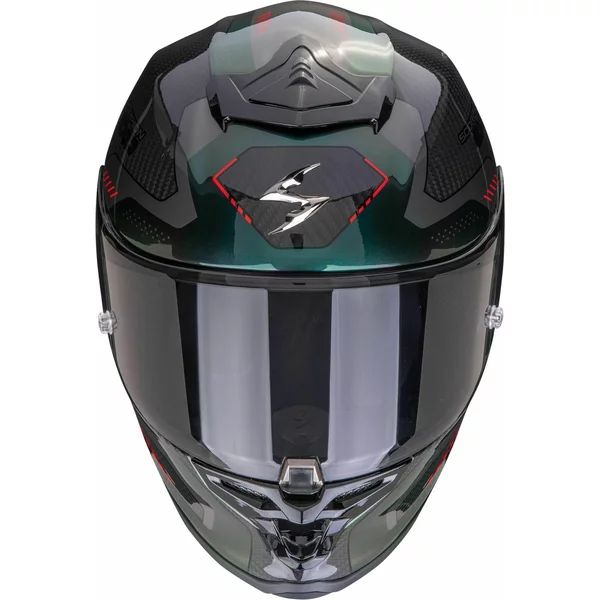 SCORPION EXO-R1 EVO CARBON AIR PROPEL S teljes arcú sport sisak, fekete/piros, 3, nordicamoto.ro