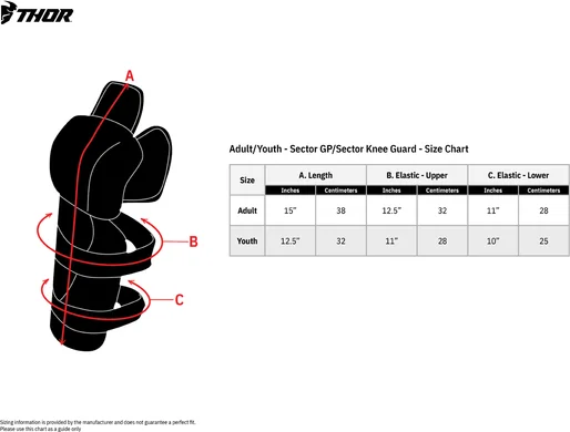 Genunchiere Copii Thor Sector Black ONE SIZE, 2, nordicamoto.ro