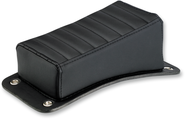 Harlot Pillion Pad Horizontal Tuck N Roll Pattern Black Black, 1, nordicamoto.ro