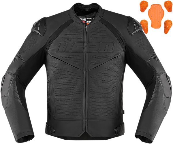 Geaca Piele Icon Hypersport 2 Prime™ Black XL, 1, nordicamoto.ro