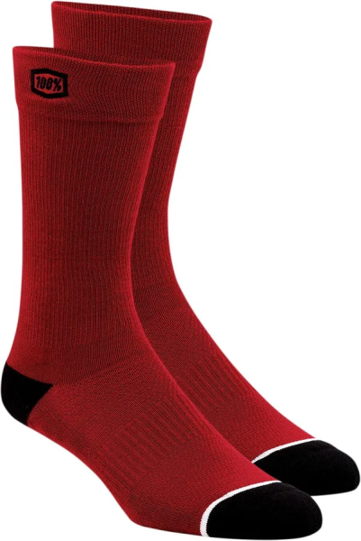 Sosete 100% Solid Red S/M, 1, nordicamoto.ro
