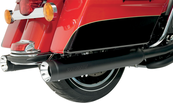 Stout 4(r) Slip-on Mufflers, Black Black, 1, nordicamoto.ro