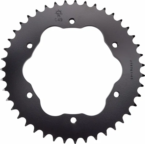 JT SPROCKETS Acél hátsó lánckerék, fekete, 1, nordicamoto.ro
