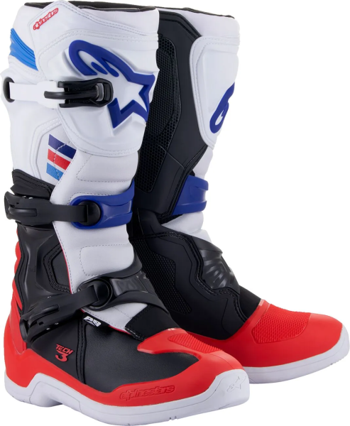 Alpinestars Tech 3 csizma, fehér/piros/fekete, 44,5-es méret, 1, nordicamoto.ro