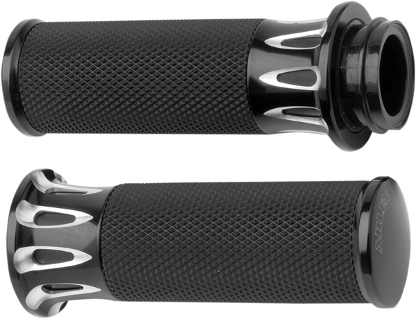 Fusion Deep Cut Grips Black, 1, nordicamoto.ro