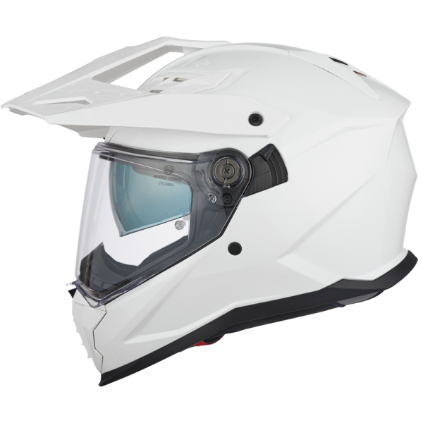 AMOQ AI100 Solid fehér L motoros sisak, 7, nordicamoto.ro