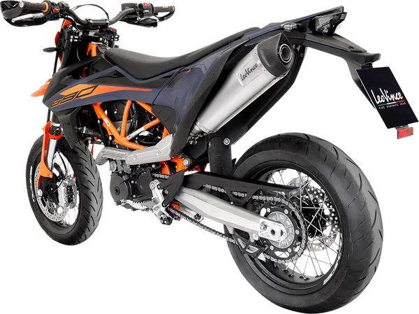 LeoVince LV One Evo Slip-On kipufogórendszer a KTM 690-hez (2021-től) – rozsdamentes acél, titánhatású kivitel, 1, nordicamoto.ro