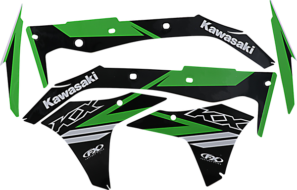 Evo Graphics Kit Black, Green, 1, nordicamoto.ro