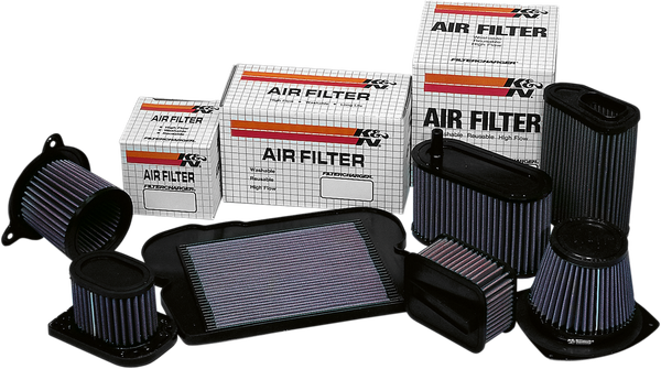 High-flow Air Filter Black, Red, 1, nordicamoto.ro