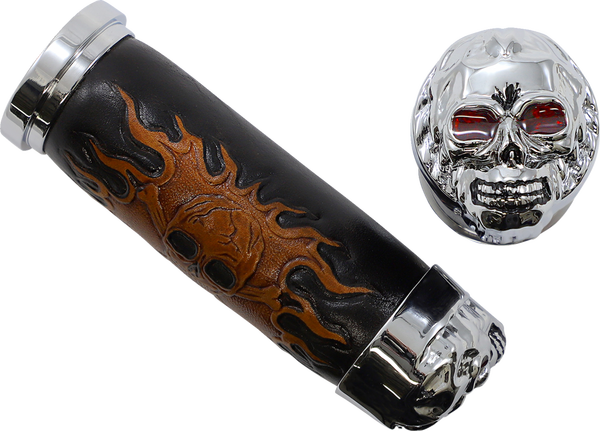 Skull Grips Black, 2, nordicamoto.ro