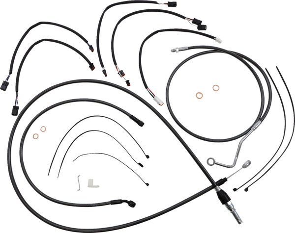 Black Pearl Designer Handlebar Installation Kit Black, 1, nordicamoto.ro