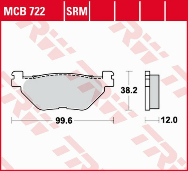TRW szinterezett hátsó fékbetétek a YAMAHA XP 500/530 T-MAX '01–'18/TDM 900 '02–'14/XV modellekhez / XVS 950 '09–'18/XT 1200Z TENERE '11–'18/FJR 1300 '03–'21/XVS 1300 '07–'17/XV 1700 '03–'21/XV 1900 '06–'08 / '11–'13, 1, nordicamoto.ro