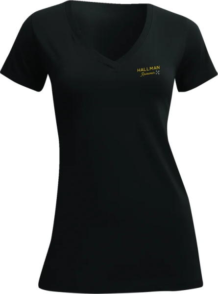 Tricou Dama Thor Hallman Garage V-neck Black S, 1, nordicamoto.ro