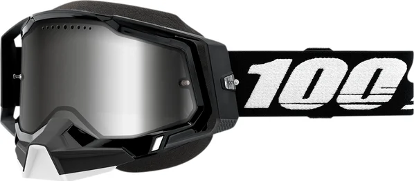 Snow 100% Racecraft 2 szemüveg, fekete tükör, ezüst lencse, EGY MÉRET, 1, nordicamoto.ro