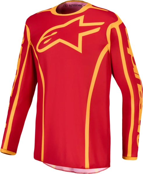 Alpinestars Fluid Apex V2 póló, piros/arany, L, 1, nordicamoto.ro