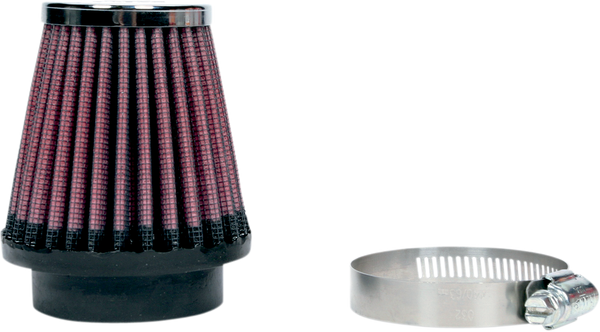 Universal Round Tapered Type Clamp-on Air Filter Black, Red, 1, nordicamoto.ro