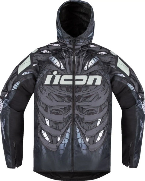 Icon Airform Manik'r fekete/szürke S méretű kabát, 1, nordicamoto.ro