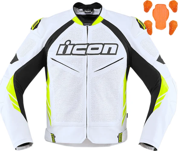 Geaca Piele Icon Hypersport 2 Prime™ White XL, 1, nordicamoto.ro