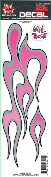 Decal Pink Flames Right, 1, nordicamoto.ro