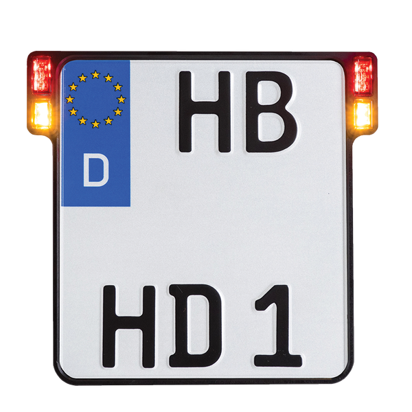 License Plate Holder 3-in-1 For Eu Countries Red, 2, nordicamoto.ro