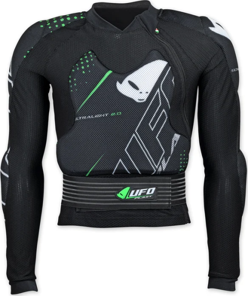 Ultralight 2.0 Ls Chest Protector Black, Fluorescent Green, White S/M, 1, nordicamoto.ro