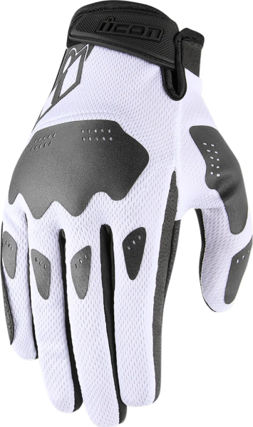 Manusi Textil/Piele Icon Hooligan™ White 3XL, 4, nordicamoto.ro