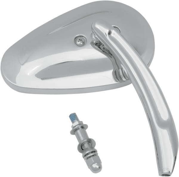 Billet Teardrop Mirror Chrome, 2, nordicamoto.ro