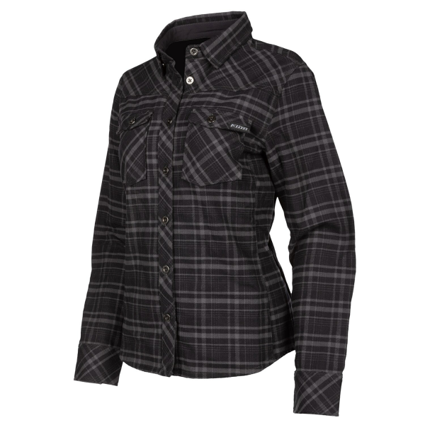 Camasa Dama Klim Upland Flannel Black - Asphalt, 1, nordicamoto.ro
