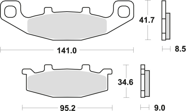 TRW szerves anyagú első/hátsó fékbetétek a KAWASAKI ZL 600 '95–'97/ZZR 600/1100 '90–'92/ZR 750 '91–'99/GPZ 900 '90–'94/GTR 1000 '94–'01/ZR 1100 '92–'95, ZX 11 '93–'01 / SUZUKI GS 500 '89–'95/DR / VX 800 '90–'96/GSX 1100 G '91–'95, 1, nordicamoto.ro