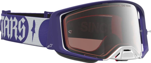 Alpinestars Supertech Atrox síszemüveg – Kék/Fehér/Színes lencse, 3, nordicamoto.ro